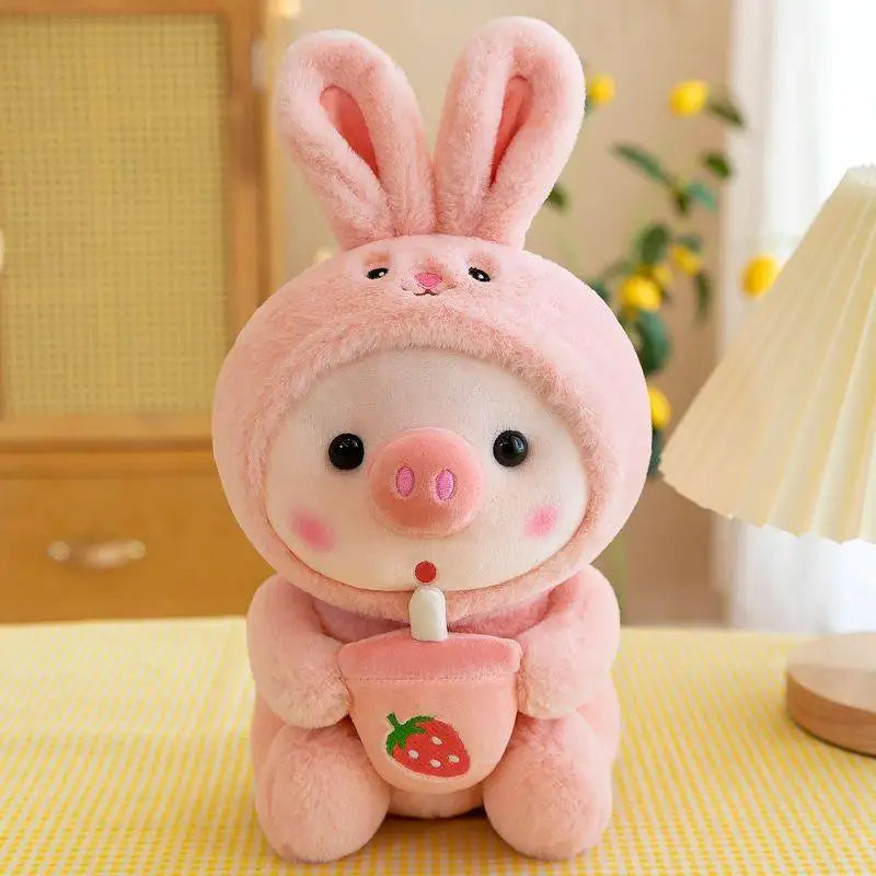 Royelux Bubble Tea Plush Toy - Adorable Animal-Themed Cuddly Pillow