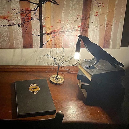 RoyaleGlow Nordic Crow Bird Lamp – Unique Wall & Table LED Light for Stylish Decor