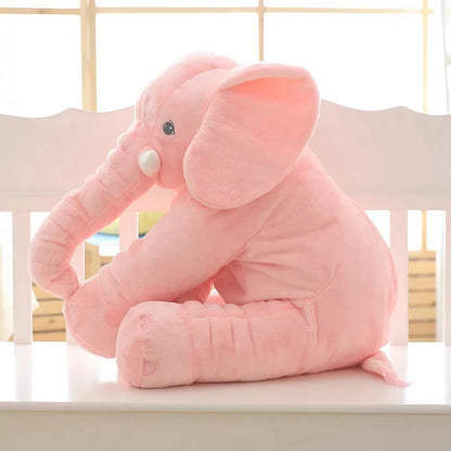 RoyaleGlow Baby Elephant Pillow - Soft Plush Stuffed Animal for Kids & Infants - Pink / 40cm