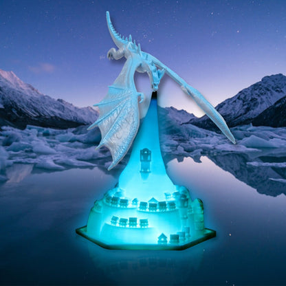 Royallure 3D Dragon Table Lamp - Rechargeable LED Night Light (5 Colors)