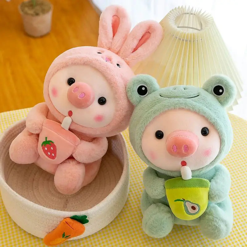 Royelux Bubble Tea Plush Toy - Adorable Animal-Themed Cuddly Pillow