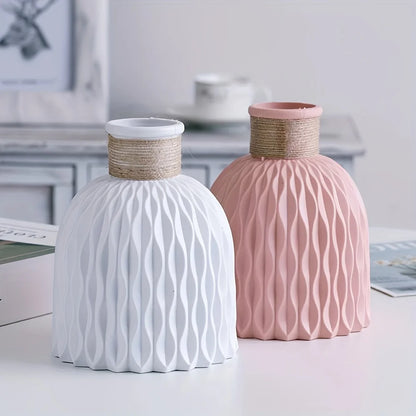 Royelux Water Ripple Plastic Vase - Modern Nordic Elegance