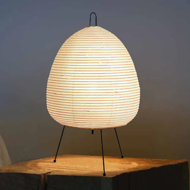 RoyaleGlow Akari Noguchi Table Lamp for Minimalist Elegance - A