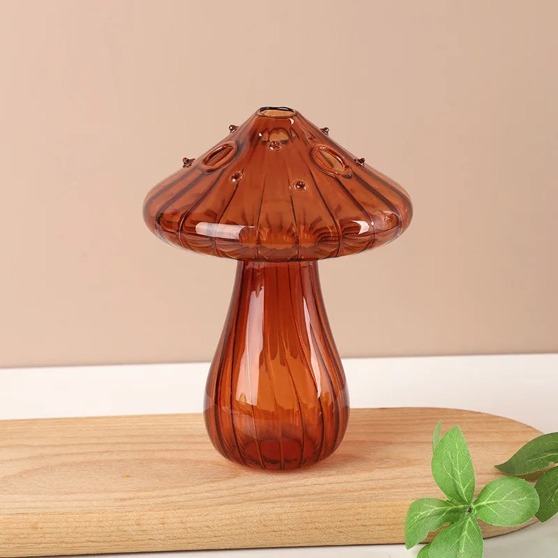 Royelux Transparent Mushroom Glass Vase