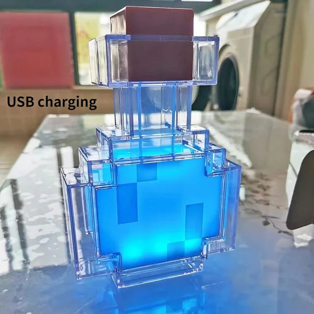 Minecraft Potion Lamp - LED Rechargeable Color-Changing Night Light, USB Powered - Default Title