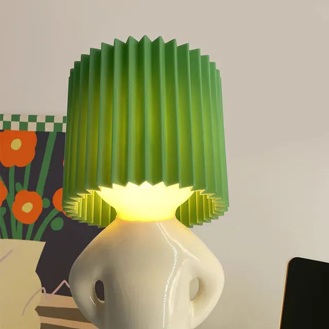 Royaleva Naughty Boy USB Table Lamp - Fun Night Light for Home & Office - Green / US plug in