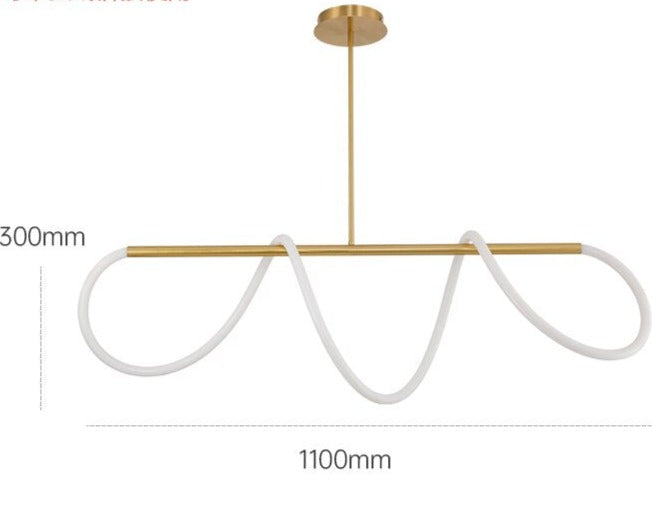 RoyaleGlow Luxurious Golden Rope LED Chandelier Light Fixture - Small / Warm White