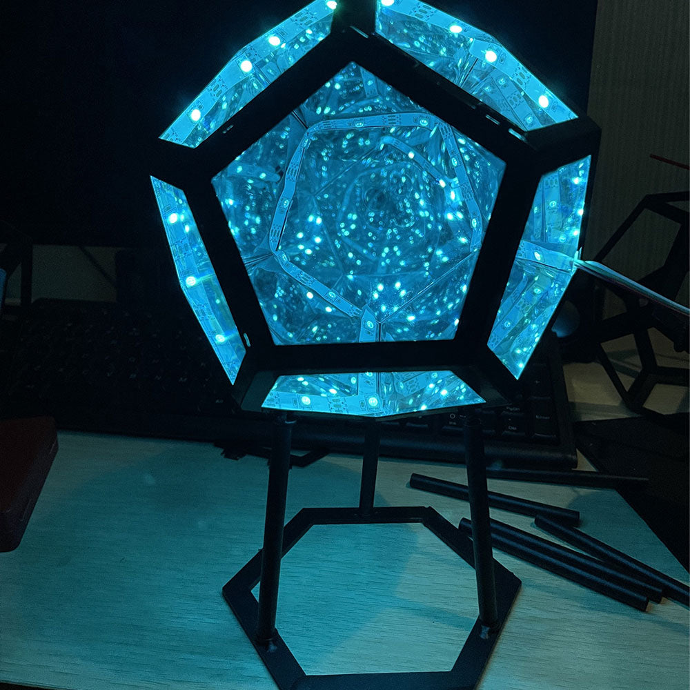 Royallure 3D Dodecahedron Infinity Night Light Lamp - Creative LED Decor