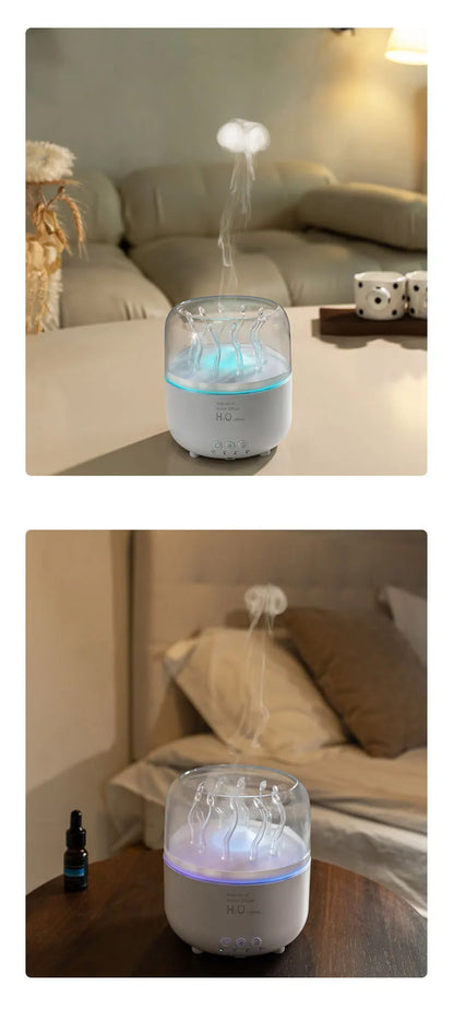 Royaleva Tank-Shaped Aromatherapy Diffuser – Jellyfish Mist Maker with Colorful Lights