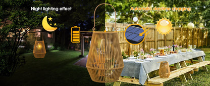 Royelux Handwoven Solar Garden Light - Waterproof Decorative Outdoor Lamp