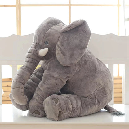 RoyaleGlow Baby Elephant Pillow - Soft Plush Stuffed Animal for Kids & Infants - Gray / 40cm