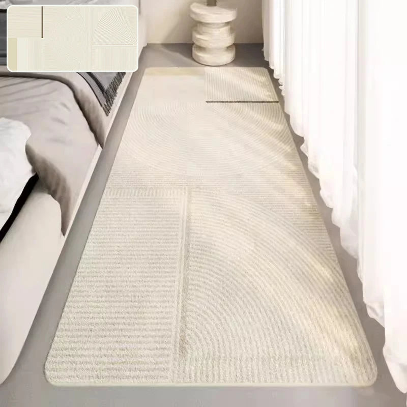 Royaleva Modern Bedside Rug - Soft Faux Cashmere Non-Slip Long Area Carpet - Design 5 / S 60x160cm