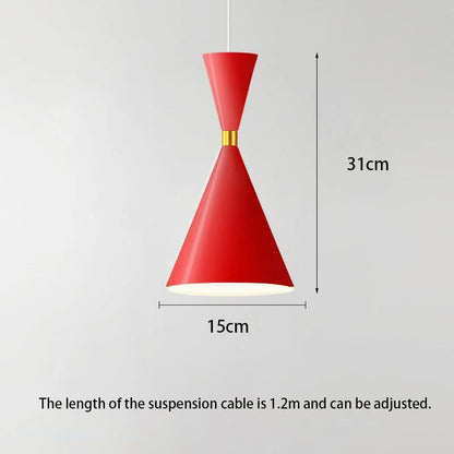 Royallure Minimalist Pendant Light for Modern Living Room & Dining Spaces - Red