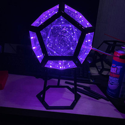 Royallure 3D Dodecahedron Infinity Night Light Lamp - Creative LED Decor