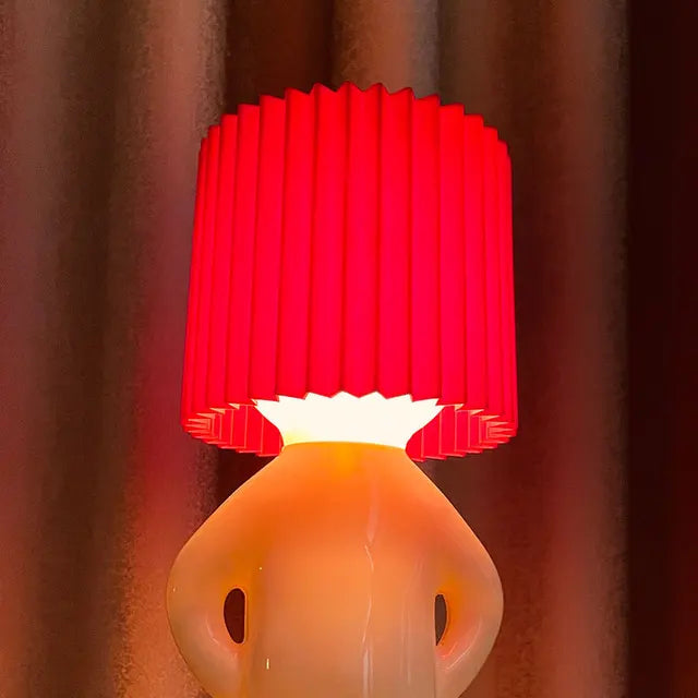 Royaleva Naughty Boy USB Table Lamp - Fun Night Light for Home & Office - Red / US plug in