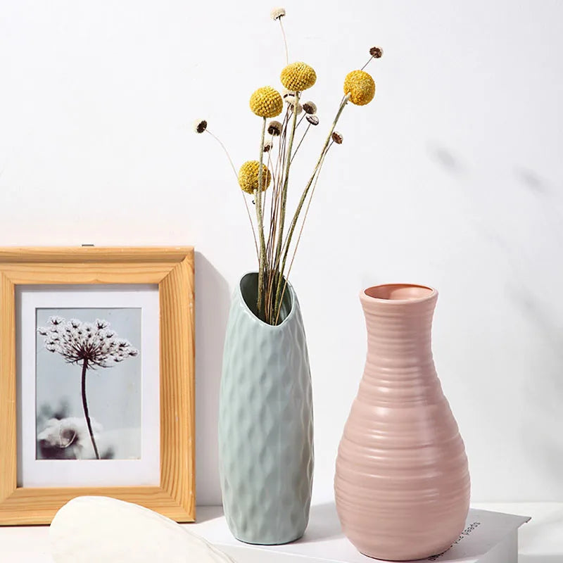 Royelux Nordic Plastic Flower Vase - Minimalist Elegance for Every Home