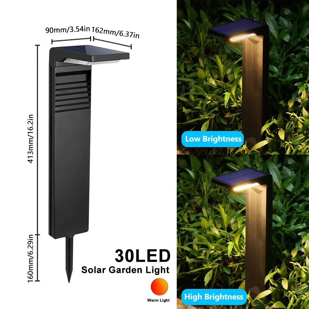 Solar LED Pathway Lights - Waterproof, Dual Color Solar Garden Lights