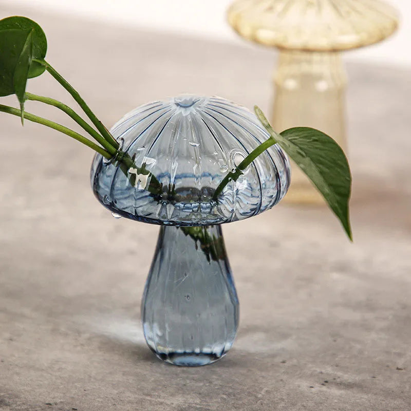 Royelux Transparent Mushroom Glass Vase