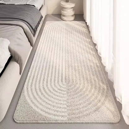 Royaleva Modern Bedside Rug - Soft Faux Cashmere Non-Slip Long Area Carpet - Design 1 / S 60x160cm