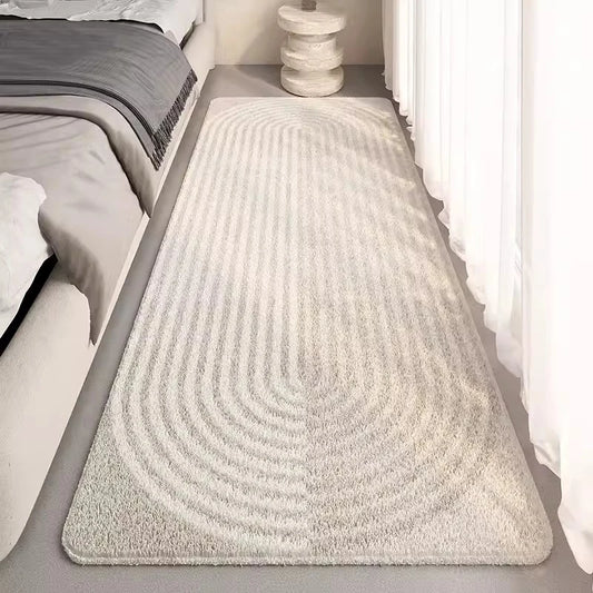 Royaleva Modern Bedside Rug - Soft Faux Cashmere Non-Slip Long Area Carpet - Design 1 / S 60x160cm