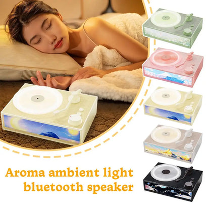 Aroma Bluetooth Speaker – Ambient Light & Essential Oil Diffuser with 360° Scent and Music