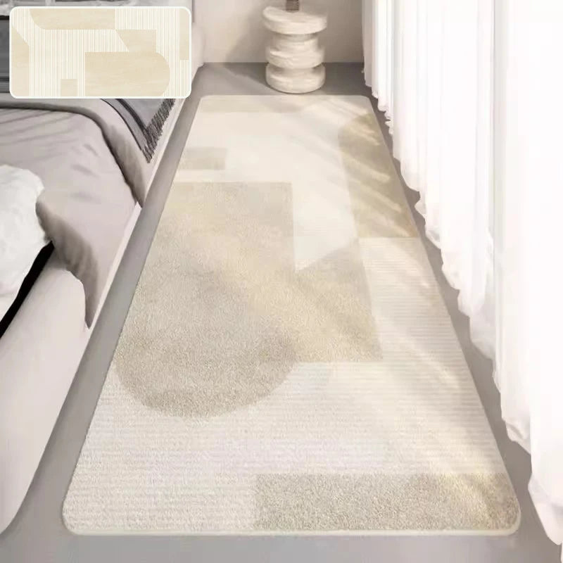 Royaleva Modern Bedside Rug - Soft Faux Cashmere Non-Slip Long Area Carpet - Design 4 / S 60x160cm