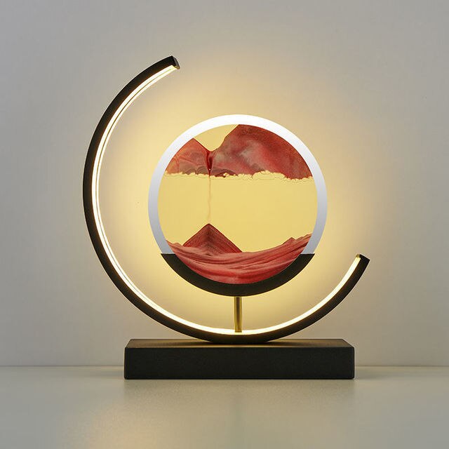 Royallure 3D Hourglass LED Lamp - Mesmerizing Sand Art for Home Decor