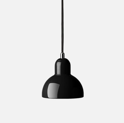 RoyaleGlow Elegant Glossy Cap Pendant Light for Modern Luxury Ambiance - Black