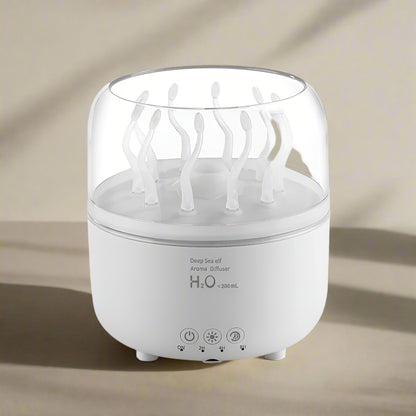 Royaleva Tank-Shaped Aromatherapy Diffuser – Jellyfish Mist Maker with Colorful Lights