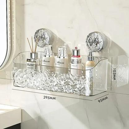 Royallure No-Drill Bathroom Organizer Shelf - Effortless Space Saver for Shampoo, Cosmetics & More