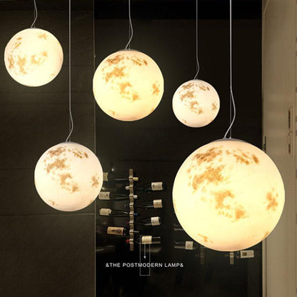 RoyaleGlow 3D Moon Sphere Light Lamp Chandelier - Unique Home Décor (20CM-60CM)