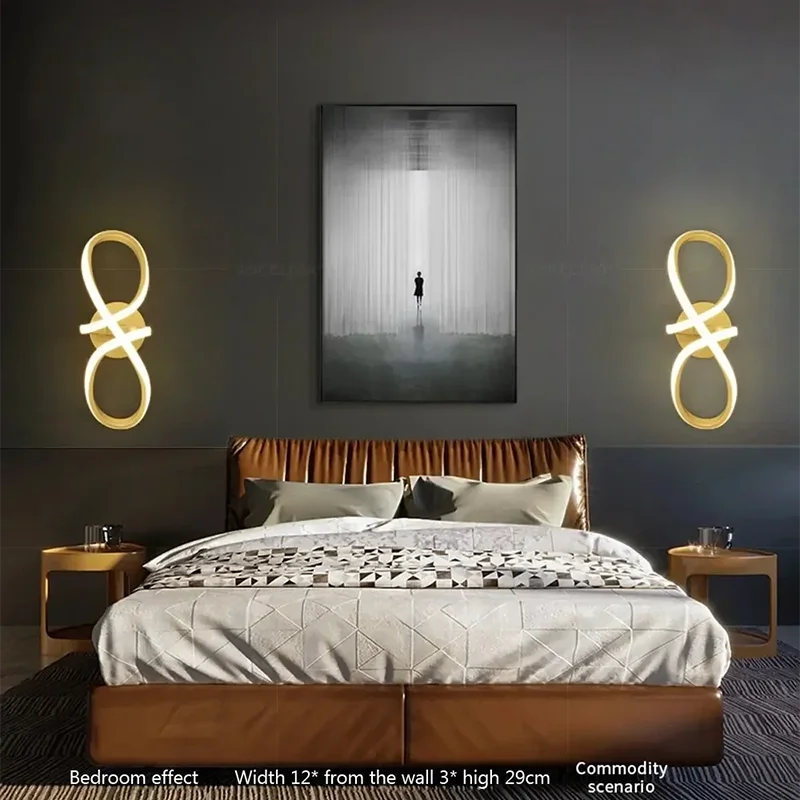 Modern LED Ceiling Light - Minimalist Design for Living Room and Bedroom - B Black / Tricolor Light