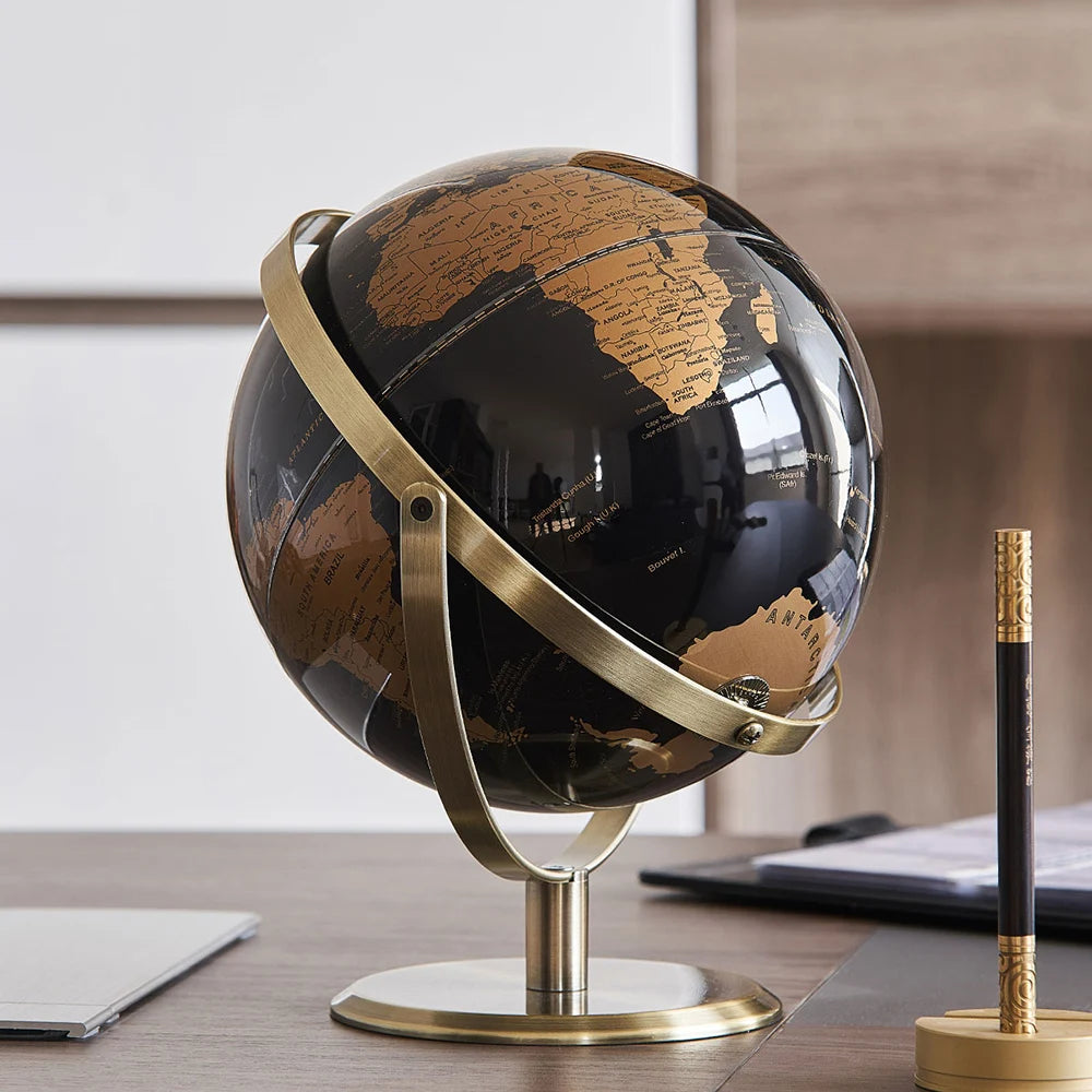 Retro World Map Globe - Perfect Home & Study Decor