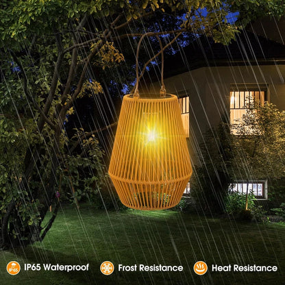 Royelux Handwoven Solar Garden Light - Waterproof Decorative Outdoor Lamp