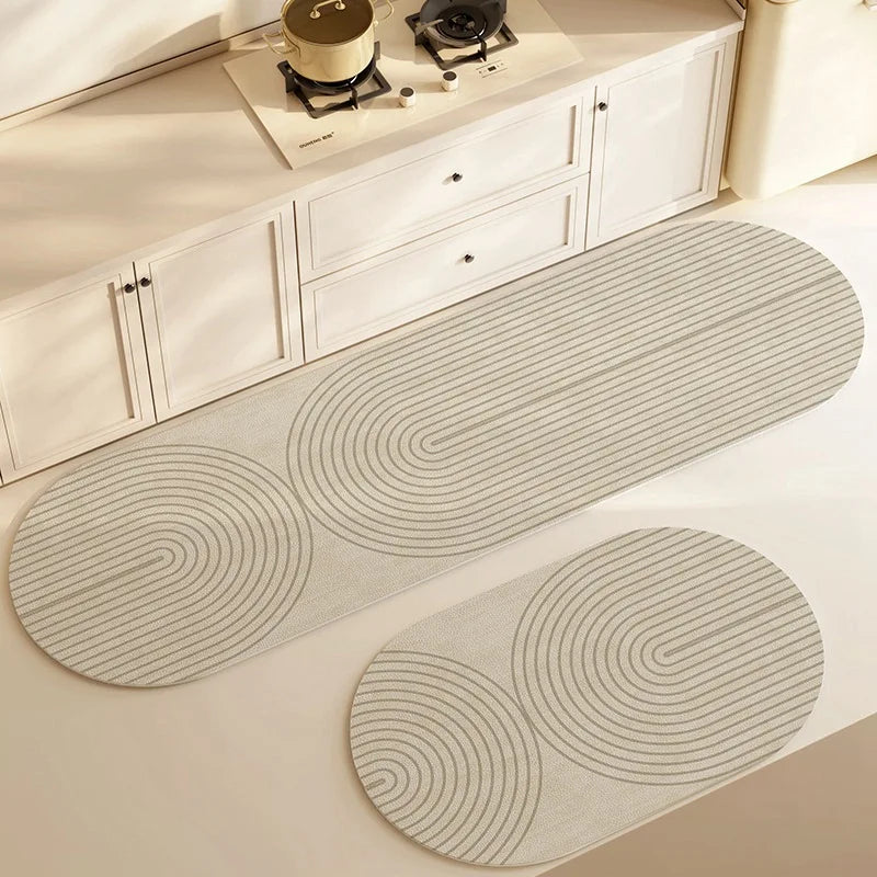 Royaleva Absorbent Anti-Slip Rug - Washable Diatomite Kitchen and Bathroom Mat - Design 3 / 40X120CM