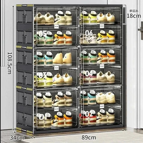 Royallure Smart Shoe Organizer - Space-Saving Stackable Storage Solution for Easy Access and Durability