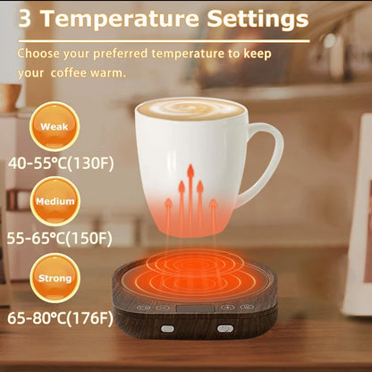 Royaleva Coffee Mug Warmer Plate – Electric Hot Plate with Timer & Adjustable Heat, 36W