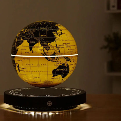 Levitating Magnetic Globe with LED Lights – Floating Rotating Earth for Home Decor & Gifts