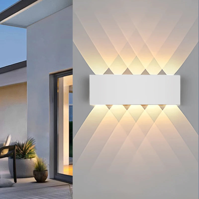 Rayvia Waterproof Outdoor Wall Lamp with IP65 for Garden & Porch Decor - warm light 3000K / Black-6W