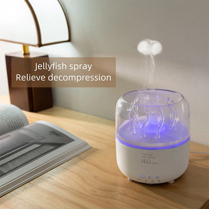 Royaleva Tank-Shaped Aromatherapy Diffuser – Jellyfish Mist Maker with Colorful Lights