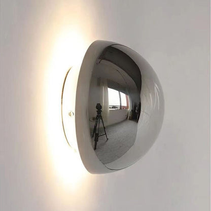 RoyaleGlow Elegant Round Metallic Wall Sconce Light – Modern Home Decor - Black