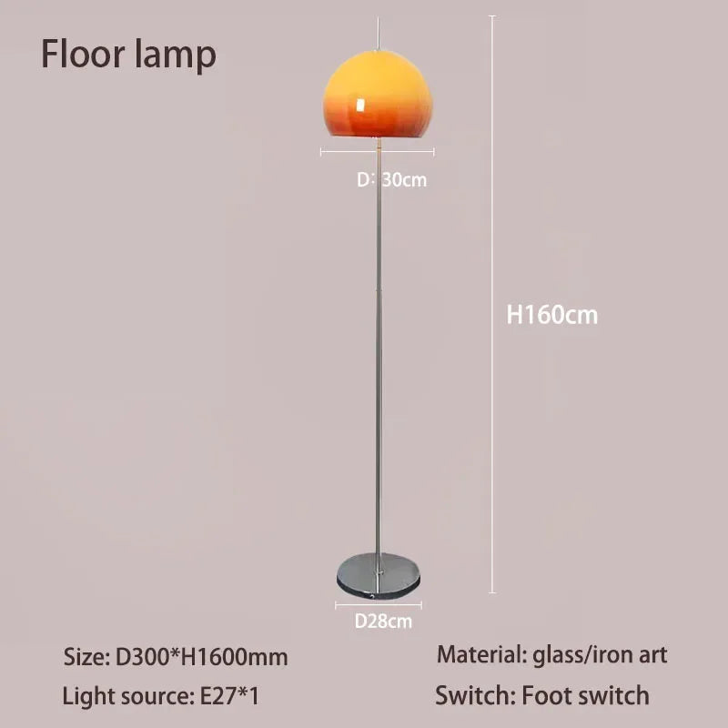 Bauhaus Retro Glass Table & Floor Lamp - Remote Dimming - Floor lamp