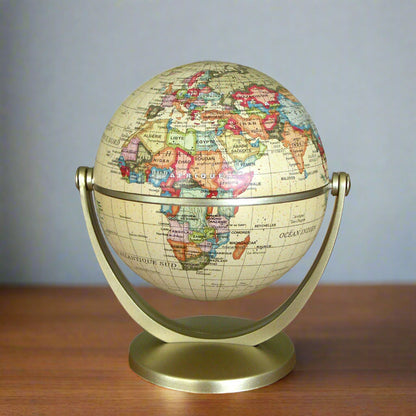 Retro World Map Globe - Perfect Home & Study Decor