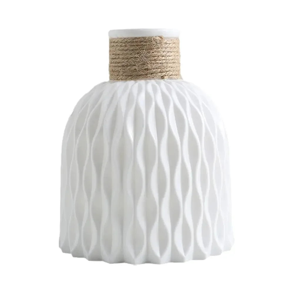 Royelux Water Ripple Plastic Vase - Modern Nordic Elegance