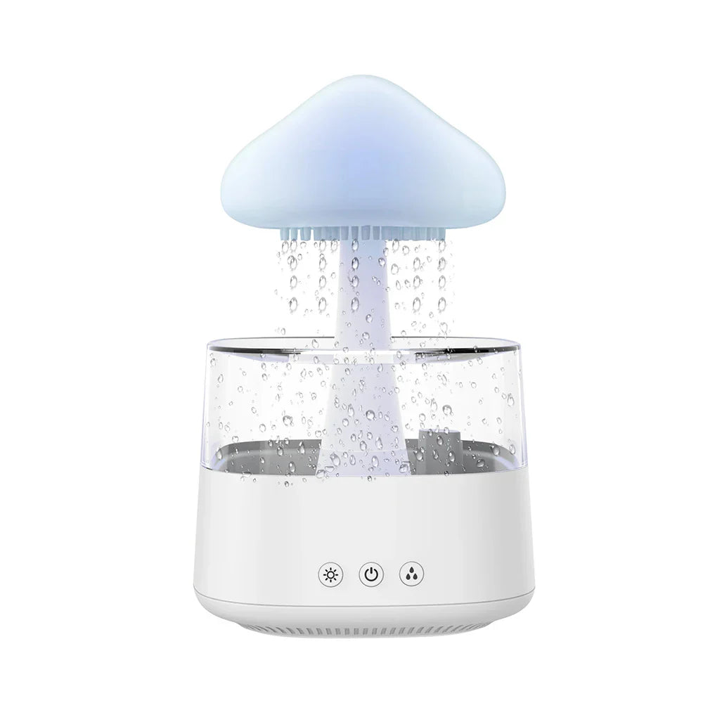 Royaleva Nordic Cloud Humidifier & Aromatherapy Diffuser - LED Raindrop Mist with USB Power - White