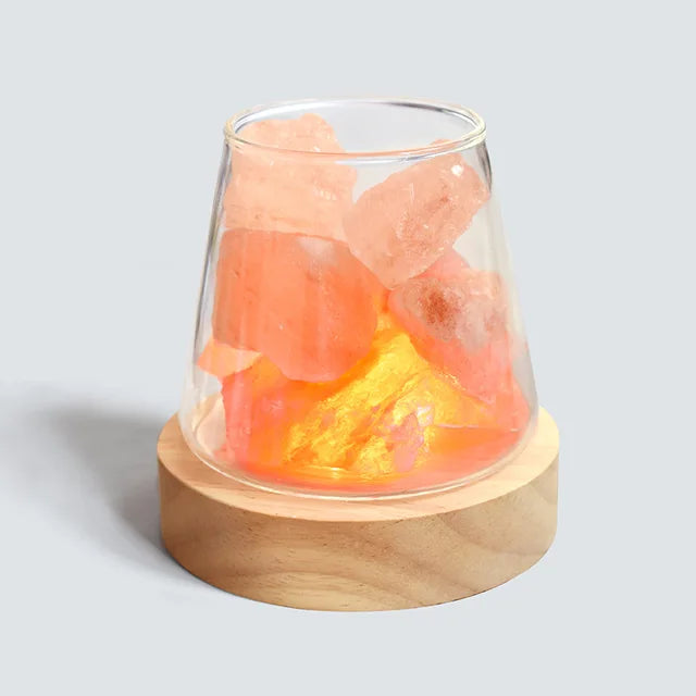 Himalayan Salt Lamp - Crystal Night Light & Essential Oil Diffuser - White