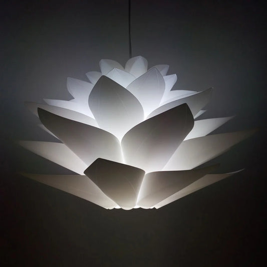 Royaleva Vintage Lotus Puzzle Lampshade for DIY Home & Event Decor - White