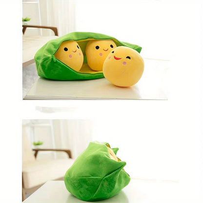 Royelux Plush Pea Pod Toy - Adorable Stuffed Peas Pillow for Kids & Gifts