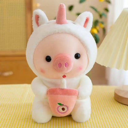 Royelux Bubble Tea Plush Toy - Adorable Animal-Themed Cuddly Pillow