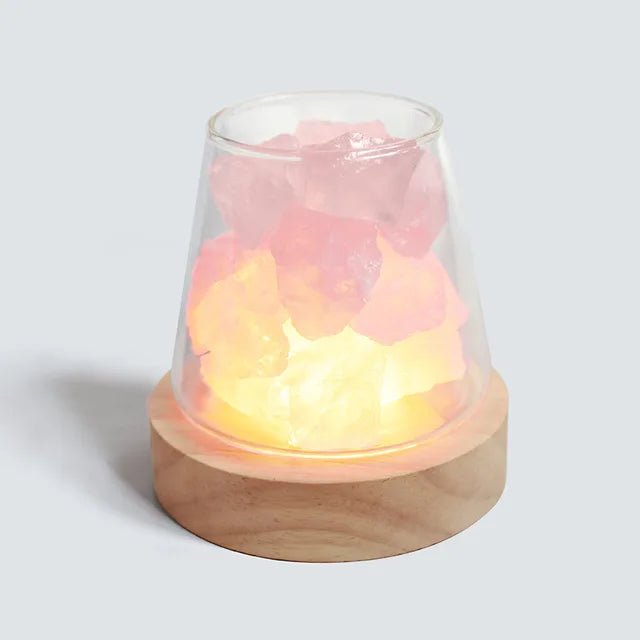 Himalayan Salt Lamp - Crystal Night Light & Essential Oil Diffuser - Pink